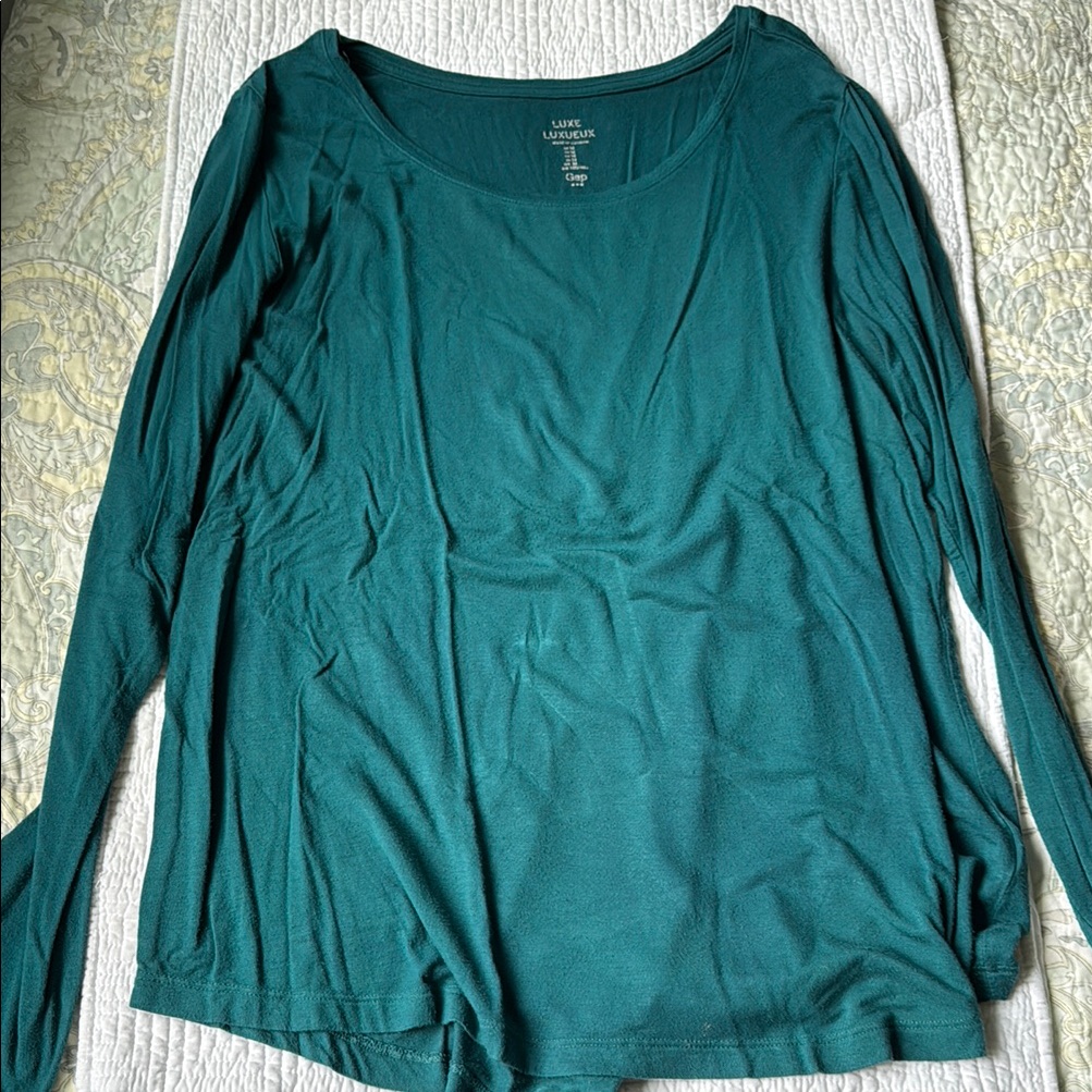 Gap Relaxed Green Long Sleeve Blouse